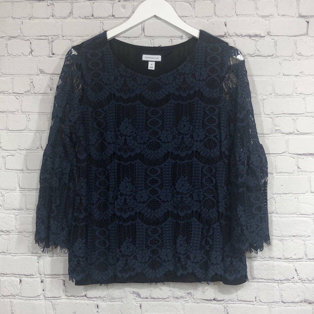 Charter club blouse blue